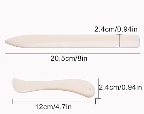 ZSWQ Lot de 2 marqueurs de Pliage en os pour travaux manuels,en Forme d'Os Droits Et Incurvés Plioir Scrapbooking pour Travaux Manuels, Fabrication De Cartes, Fournitures De Bureau Et Travaux Manuels - Nail Gallerys