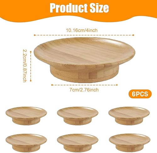 ERFGT 6 Pièces Planche à Charcuterie en Verre à Vin, Décorations de Charcuterie, Dessus de Verre À Vin en Bois, Dessus de Planche Charcuterie en Verre à Vin, Pour Desserts, Bonbons et Entrées - Nail Gallerys