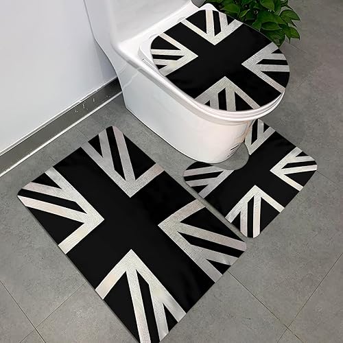 FEHWI Lot de 3 Tapis de Bain antidérapants et lavables pour la Salle de Bain,Douche,Baignoire,Couleurs Vives des Feuilles Tropicales, Feuilles Exotiques aux Tons Audacieux,décoration WC Tapis de Sol - Nail Gallerys