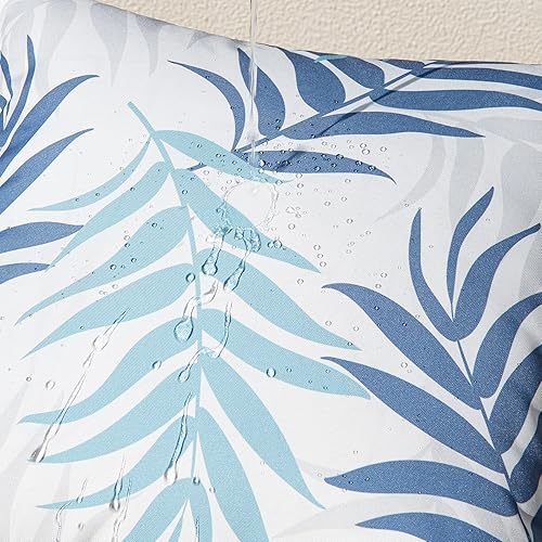 Woaboy Lot de 2 Housse de Coussin Imperméables Exterieur Polyester Durable Carrée Taie d'oreiller Doux Moderne Décoratif pour Canapé Jardin Salon Chambre Balcon 45x45cm (Feuille Vert Clair) - Nail Gallerys