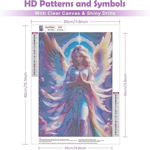 QENSPE Diamond Painting Fleur, Kit Peinture Diamant Adulte, Pivoine Diamant Painting Broderie Diamant Kit Complet, Bricolage Diamonds Art Point de Croix Maison Murale Decor 30x40cm - Nail Gallerys