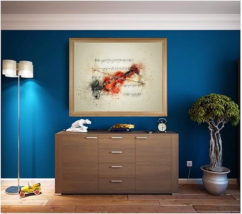 Homedecoration Paola Cadre photo en noyer clair avec verre acrylique antireflet 1 mm 36 x 66 cm - Nail Gallerys