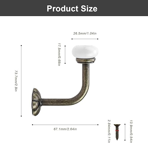 DEANKEJI 3 Pièces Patere, Crochets et Patères pour Maison, Patere Porte Manteau, peut Être Utilisé Comme Cintre ou Porte-Serviettes - Nail Gallerys