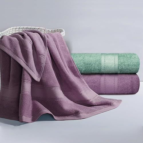 Yoofoss Serviette de Bain, Lot de 2 Draps de Bain en Bambou, 70 x 140 cm Extra Large Super Doux et Très Absorbant - Nail Gallerys