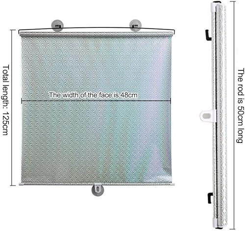 Store enrouleur à ventouse sans perforation pour voiture et maison (125 x 50 cm) - Nail Gallerys