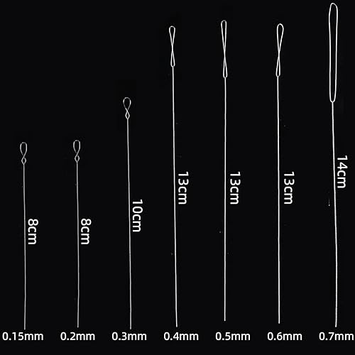 14 Pcs Aiguille Perles à Enfiler, Aiguilles à Perles Acier Inoxydable 0.15mm 0.2mm 0.3mm 0.4mm 0.5mm 0.6mm 0.7mm, Aiguille Pour Colliers Et Création De Bijoux - Nail Gallerys
