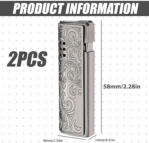 WIYETY Lot de 2 briquets tempête à flamme jet : gaz, rechargeables, coupe-vent, briquet à gaz pour camping (vendu sans gaz butane) - Nail Gallerys