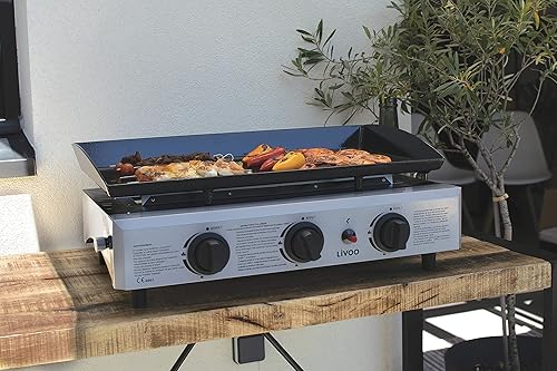 Livoo - Plancha gaz DOC105 Gris - Nail Gallerys