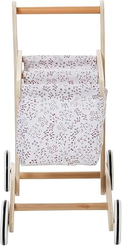 VERTBAUDET Chariot de Courses en Tissu et Bois Beige Moyen UNI avec Decor TU - Nail Gallerys