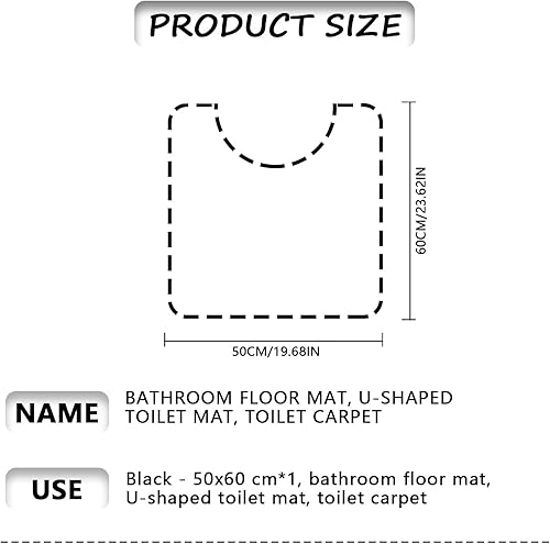 CSVZKIAY Tapis de Bain en Mousse à mémoire de Forme, Ensemble de Tapis Autoportant Antidérapant, Support antidérapant - Doux - Absorbant l'eau - pour WC et Salle de Bain, 50 x 60 cm - Nail Gallerys