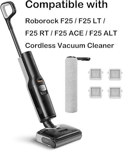 Brosse rouleau de rechange pour filtre HEPA compatible avec Roborock F25 / F25 LT / F25 RT / F25 ACE / F25 ALT, accessoire d'aspirateur sans fil – 1 brosse principale rouleau et 4 filtres HEPA - Nail Gallerys