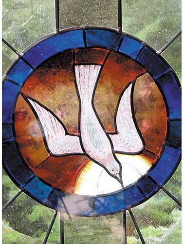 Junker Verlag Cartes de voeux BAPTEME format A6 - Vitrail colombe - lot de 10 cartes avec enveloppes - Nail Gallerys