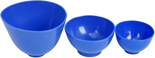 ORILAO Lot de 3 bols à mélanger en caoutchouc souple pour alginate et plâtre - Nail Gallerys