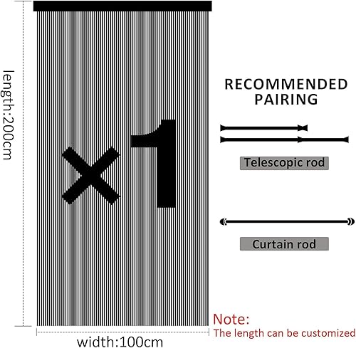 ElevaPulse Rideau de porte à fils moustiquaire – 100 x 200 cm – Couleur macaron – Protection anti-mouches pour porte de balcon et fenêtre - Nail Gallerys