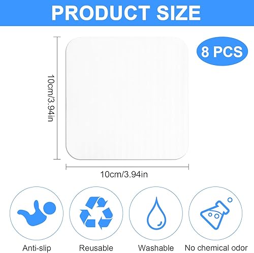 8 Pièces Rug Grippers Anti Derapant Tapis Antidérapant Tapis Grippers Vacuum Tech Anti Glisse Tapis Gardez Votre Tapis en Place pour Cuisine Chambre Salon Salle De Bain (Blanc) - Nail Gallerys