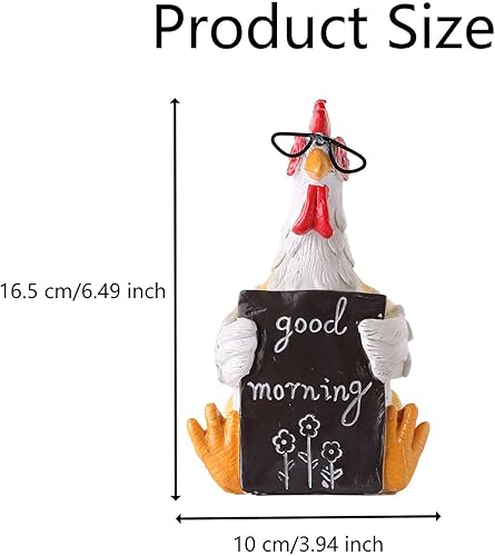 Décoration de Poulet pour la Maison, Décorations Décoratives Poulet, Sculptures Réalistes De Poulet, Coq Figurines de Jardin, Statue Poule Assise - Nail Gallerys