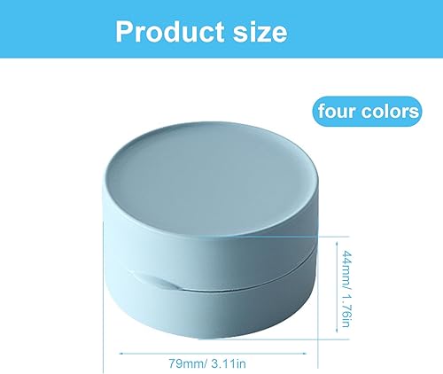 TIANLIN Boîte à Savon 4 Pièces pour Voyage, Porte-Savon Diamètre 8 cm en Plastique avec Couvercle, Ronde, pour Maison et Déplacements Professionnels - Nail Gallerys