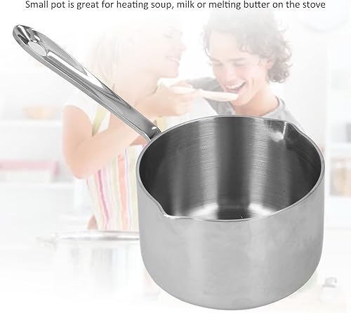 Casserole Maison Pot Lait Chaud, Casseroles En Acier Inoxydable Cuisine Cuisson Chocolat Sucre Bouilli Fromage Beurre Fondant Pot Avec Double Bec Verseur - Nail Gallerys