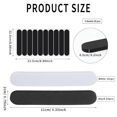 Larrel Lot de 30 réducteurs de taille de chapeau, bande de réduction en mousse de 5 mm, ruban adhésif de taille de chapeau, résistant à la transpiration, à enfiler et à rétrécir, taille pour hommes et - Nail Gallerys