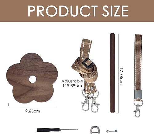 Hebterrka Porte-fil de poignet - Porte-boule de fil portable avec bracelet - Organisateur de fil en bois pour accessoires de tricot et de crochet - Cadeau pour les amateurs de bricolage (bois massif) - Nail Gallerys