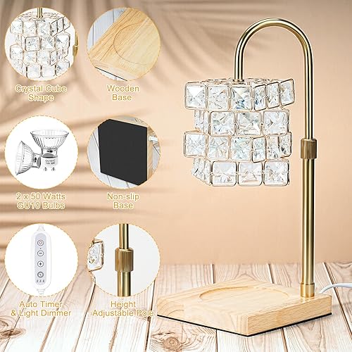 LYtech Lampe Chauffe-Bougie Lampes à Bougie avec Minuterie et Variateur Candle Warmer Lamp Électrique Chauffe-Bougie Vintage pour Bougies Parfumées, Maison, Chambre, Décoration, 2 x 50 W Ampoules - Nail Gallerys
