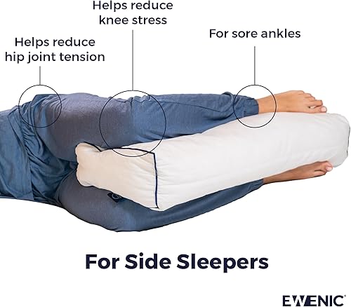 EWENIC Coussin Jambes pour Dormir sur Le Côté Oreiller Genoux Orthopédique pour Dormir sur Le Dos Soulage Douleurs Le Dos Hanches Sciatique Grossesse 100% Coton Blanc - Nail Gallerys