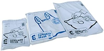 PAMPOLS Sacs en plastique résistants de type T-shirt | Taille HDPE 35X50 Blanc | Paquet de 200 unités - Nail Gallerys