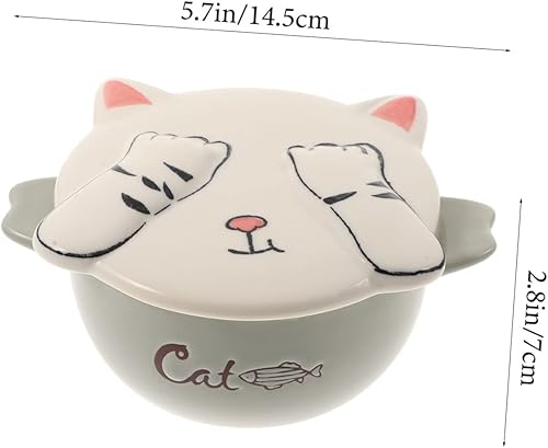 PHENOFICE Bol en céramique amphore grand bol de nouilles bol à micro-ondes soupière bols avec anses bol à salade tasses à soupe avec anses bol de soupe bol en céramique réutilisable Grey - Nail Gallerys