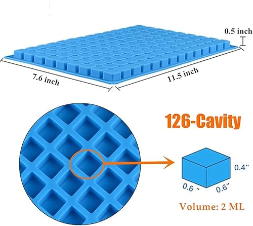 Socluer Moule en Silicone Rectangulaire – Idéal pour les Bonbons Durs, Gummy, Caramels, Chocolats, Ganache, Cubes de Glace, 252 Cavités - Nail Gallerys