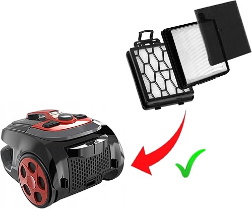 Lehmann Kit de filtres pour aspirateur Lehmann Typhoon LHOCV-8925 | Filtre d'entrée et de sortie, éponge et filtre HEPA | Filtre purificateur d'air - Nail Gallerys