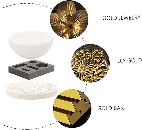 Lurrose 1ensemble Kit De Creuset Graphite Pour Fonte De Métaux Outils De Coulée Diy Pour Or Et Cuivre Ensemble Pratique De Moulage Avec Haute Résistance À Usure - Nail Gallerys