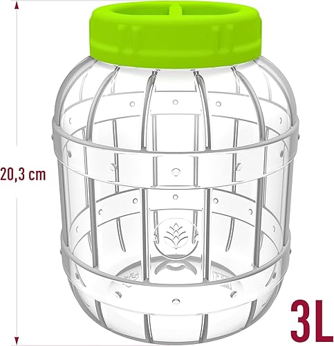 Browin 602013 Verre universel en plastique pour concombre de sel 3 L, PET - Nail Gallerys
