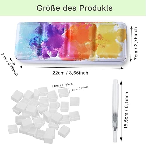 Boîte D'aquarelle, Palette avec Couvercle, Aquarelle Vide, Aquarelle Boîte de Peinture, Boîte Métallique, Boîte de Couleur, Applicable Artistes, Hobbyistes en Herbe - Nail Gallerys