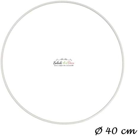 Lealoo Cercle métallique Blanc diam 40 cm pour Abat-Jour, Anneau pour Attrape rêves - Nail Gallerys