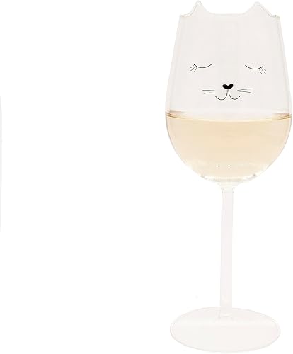 Winkee Verre à vin pour chat - Le verre à vin rouge ou blanc pour votre ensemble de verres - Cadeaux pour les femmes - Nail Gallerys