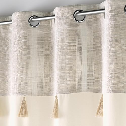 Douceur d'Intérieur, Rideau à Oeillets (140 x 240 cm) Island, Coton/Polyester avec Top - Nail Gallerys