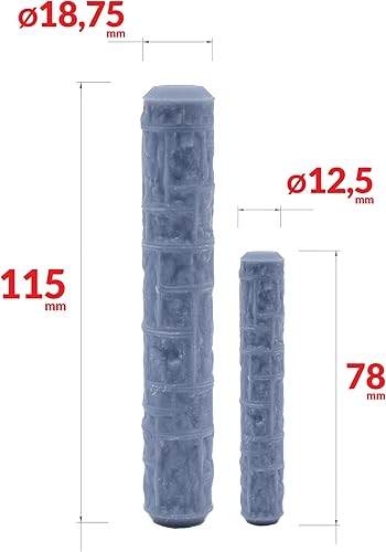 Lot de 2 rouleaux texture mur de pierre modelage argile polymère pétrir texture modelage main tampon bois outil céramique bricolage création artisanale projets personnalisés 11,5 cm et 7,8 cm - Nail Gallerys