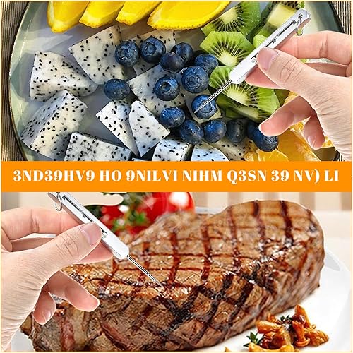 Nogeqi Lot de 2 cure-dents en acier inoxydable pour les déplacements, porte-cure-dents portables en métal, cure-dents étanches fourchette à fruits avec porte-clés pour le camping et les voyages - Nail Gallerys