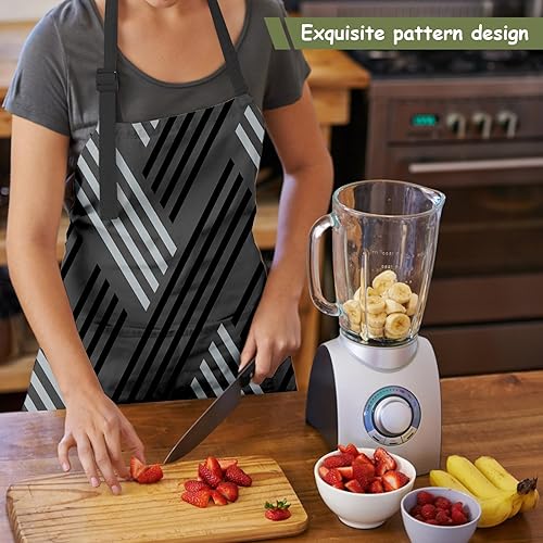 ECZOIL Tablier Cuisine Femme Imperméables Floraux Ajustable 2 deux Poches pour Cuisine Jardinage Cadeaux pour Maman Epouse Petite Amie - Nail Gallerys