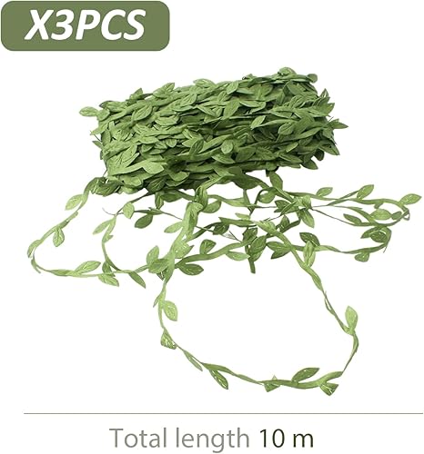 COACOM 3 Rouleaux De Vignes Artificielles, 10 M De Rotin De Plante Simulée, Décoration Créative Et Élée Et Multifonctionnelle, Fournitures De Matériaux Tissés À La Main DIY. - Nail Gallerys