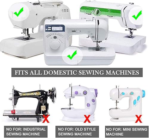 EMAGEREN Pied Presseur Pied de Biche Machine à Coudre Pied Double Entrainement Pied Presseur Surjeteuse avec Guide de Courtepointe Pied de Biche Surjeteuse Reglable pour Singer Brother Janome Toyota - Nail Gallerys