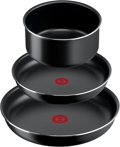 Tefal Ingenio Lot de 7 ustensiles de cuisine, Poêles, Casserole et couvercle hermétique, Éplucheur, Couteau d'office, Poignée amovible, Design empilable, Compatible lave-vaisselle, Essential L1549002 - Nail Gallerys
