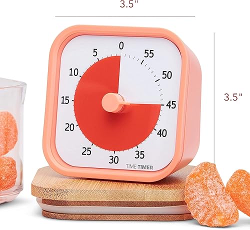 Time Timer Home Mod - 60 Minute Visual Timer Edition Home - pour l'outil d'étude de Fournitures Homeschool, minuterie pour Le Bureau d'enfants et des réunions, avec Fonctionnement Silencieux - Nail Gallerys