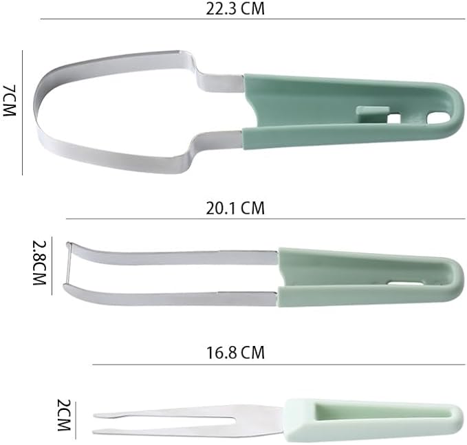 Ensemble de Trancheuse à Pastèque, Couteau à Pastèque Multifonctionnelle, 4 en 1 D'outils de Sculpture sur Fruits et Coupe-Fruits 3 en 1 en Acier Inoxydable - Nail Gallerys