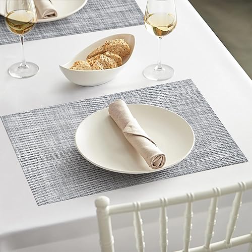 Artoid Mode Lot de 4 sets de table en PVC tissé beige 30 x 45 cm - Lavables - Résistants aux taches et à la chaleur - Décoration d'intérieur et de cuisine - Nail Gallerys