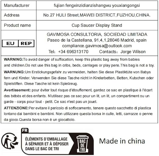 Fosinz Ensemble de présentoirs dorés pour 4 tasses à café, thé et soucoupes - Nail Gallerys