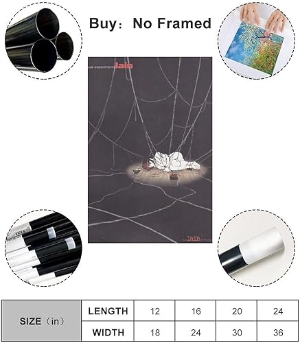 Serial Experiments Lain Poster sur toile 30 x 45 cm - Nail Gallerys