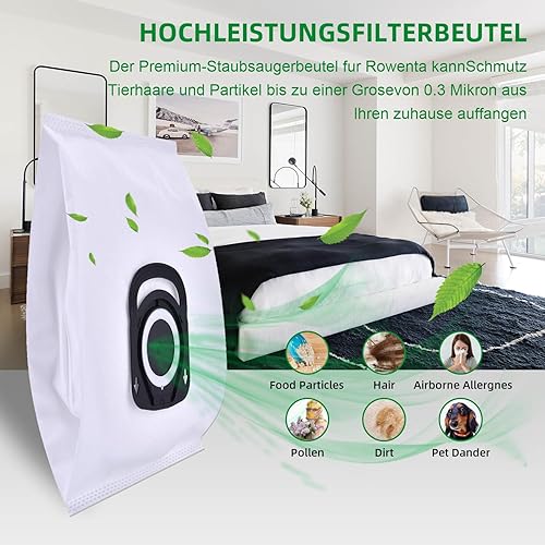 Sacs d'aspirateur Pour Rowenta Hygiène+ZR200520 ZR200720 Compatible avec Compact Power,Power XXL,Silence Force, X-Trem Power ZR200520. (blanc) - Nail Gallerys