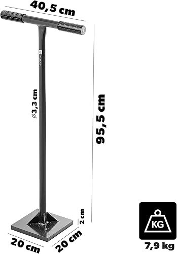 KADAX Pilon à béton, 8 kg, pilon de terre avec plaque large, pilon pour compacter le sol, le gravier et le sable, pilon manuel avec poignée en T, pilon de sol - Nail Gallerys