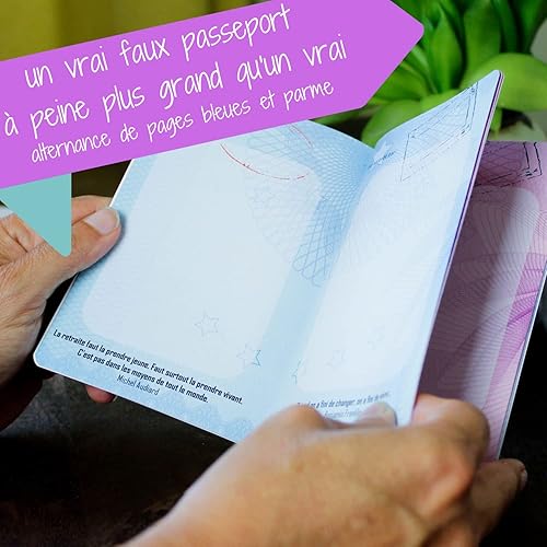 Cadeau Retraite Collègue Femme Homme - Carte Décoration Anniversaire Pot de Départ- Idée Original - Un vrai faux passeport comme Livre d'Or - Nail Gallerys